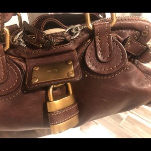 Chloe Paddington Handbag, Brown leather